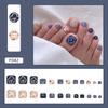 Chic French Diamond Flash Toenail Art: Sweet & Cool Fake Nails for Feet