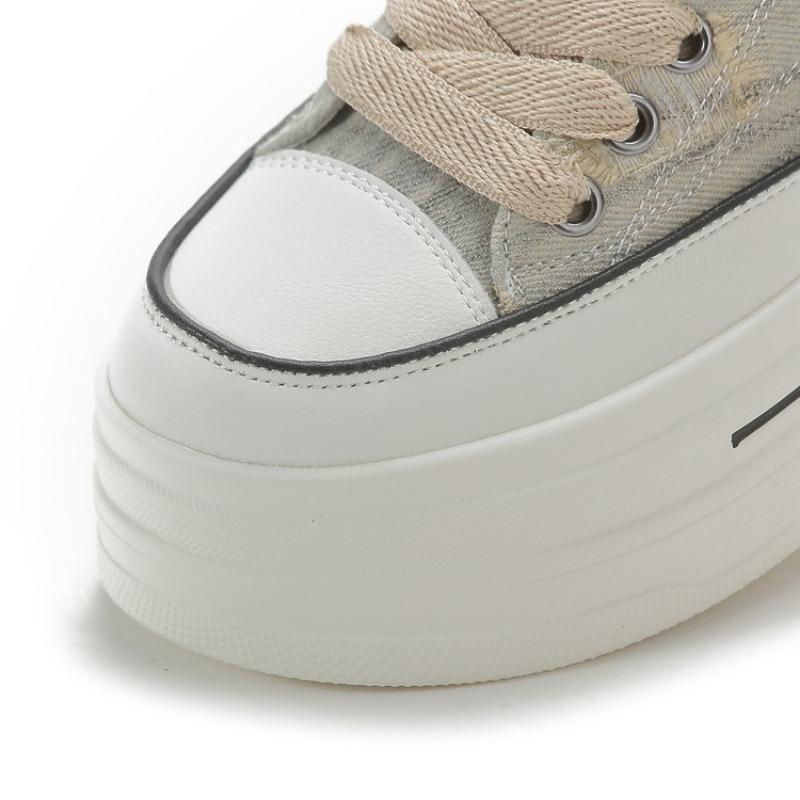 Thick Soled White Shoes for Spring and Summer New Styles with Increased Height Inside