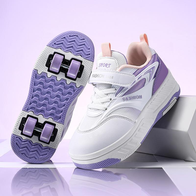 29-40 Children's Shoes Four Wheel Sports Boots Roller Skating Removable Student Skating Shoes Sneakers Girl Skate Shoes