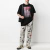 Off-White Sprayed Caravaggio Short-Sleeve Over Tee Black Men Tops OMAA038S21JER0051001