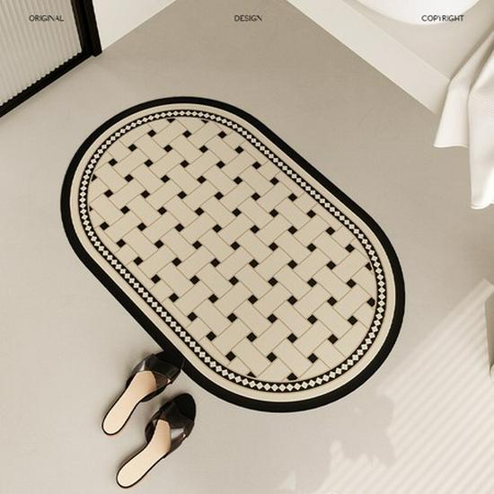 Japanese-Korean Minimalist Diatom Mud Bath Mat - Water-Absorbent, Non-Slip Entryway Floor Mat