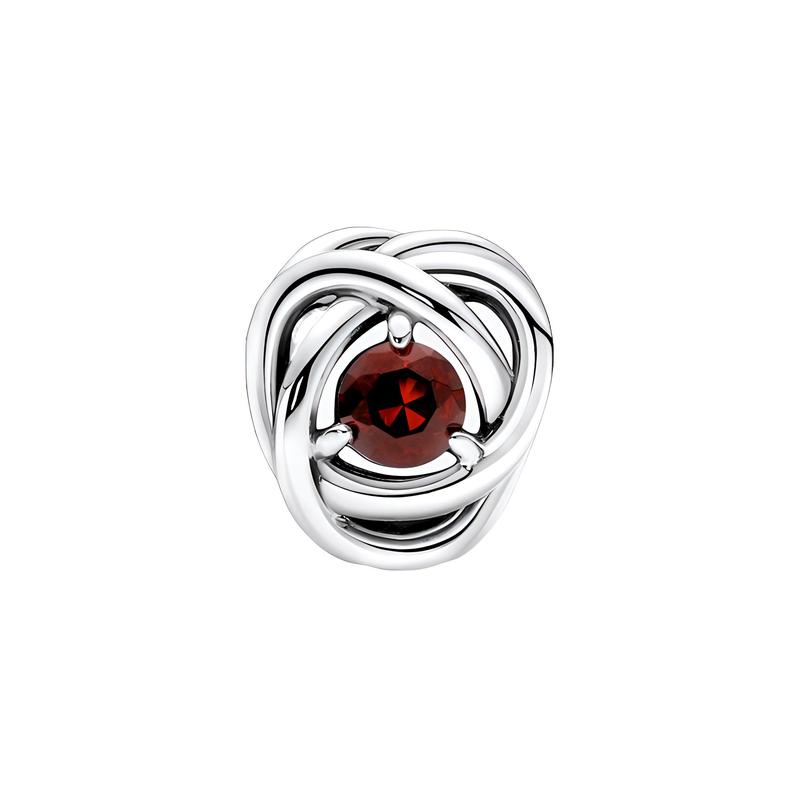 Pandora MOMENTS Red Eternal Loop Charm 925 Silver Jewelry Accessories Women's 790065C06