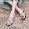 Summer Mesh Breathable Cloth Shoes for Women with Soft Soles Slip Resistant and Comfortable One Foot Embroidered Shoes
