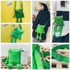 Süße grüne Frosch Plüsch Umhängetasche für Damen Cartoon-Figur Crossbody Tasche mit Reißverschluss