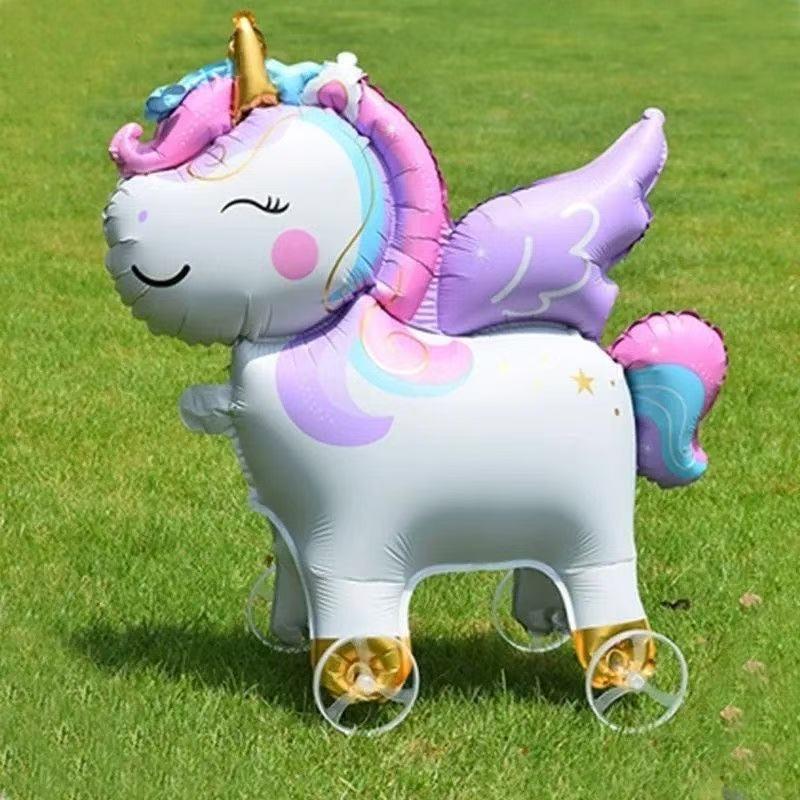 Kids' Leash with Wheeled Walking Animal Balloons - Outdoor Play Photo Props