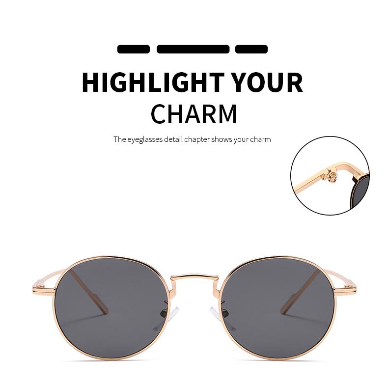 3pcs Pack Classic Small Frame Round Sunglasses Women/Men Brand Designer Alloy Mirror Sun Glasses Vintage Eyeglass UV400