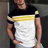 Men Simple Fashion Short Sleeve 3D Printed T-shirts Loose Breathable Business O Neck Tees