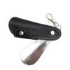 Lederschuhanzieher mit Etui, Universeller Schuhanzieher für Damen und Herren, Mini Tragbares Clip-On Design
