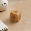Engraved Wooden Reading Tool Decision Dice, 6-Sided Wood Quotes Prompt, Natural Gamified Accessory Charm, Fun Companion Book Lover Habit Dice