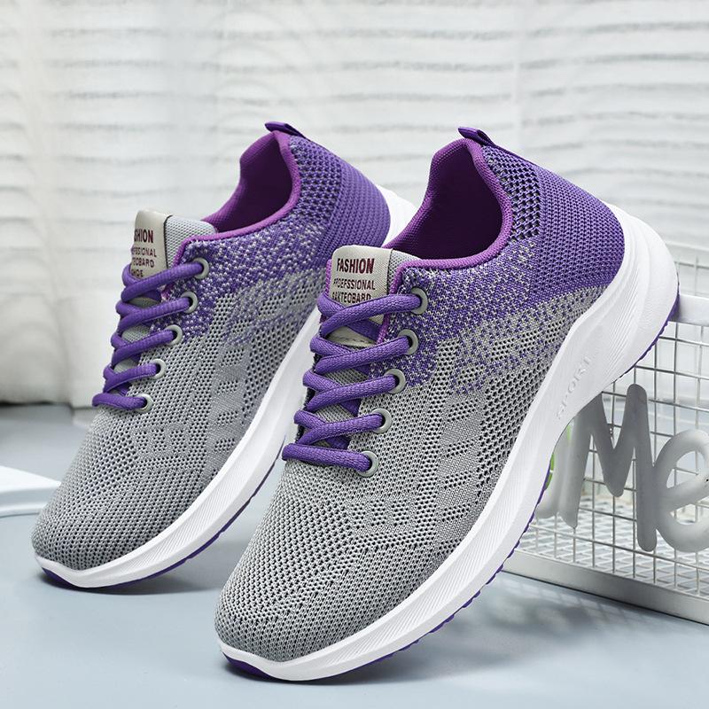 Atmungsaktive Allwetter-Freizeitsneaker für Damen - Leichte Schnür-Laufschuhe mit EVA-Sohle