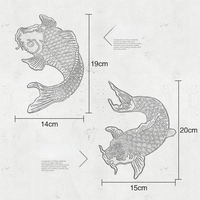 Chinese Style Squid Koi Fish Literary Patch Embroidery Decoration High-end Exquisite Collection Iron On Patches Badge Medal