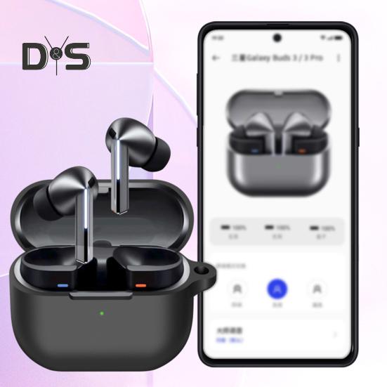 Jednobarevné ochranné pouzdro na sluchátka odolné proti nárazu odolné proti nárazu 360stupňová ochrana silikonové nabíjecí pouzdro pro SamsungGalaxy Buds 3/3pro