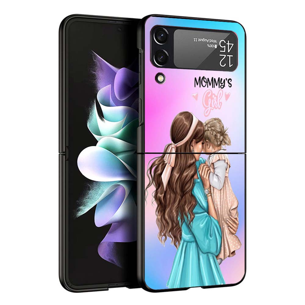 Woman Fashion Girl Super Mom Baby Phone Case For Samsung Galaxy Z Flip7 Flip6 5G Flip5 Flip4 Flip3 ZFlip 7 6 3 4 5 Shockproof Ba