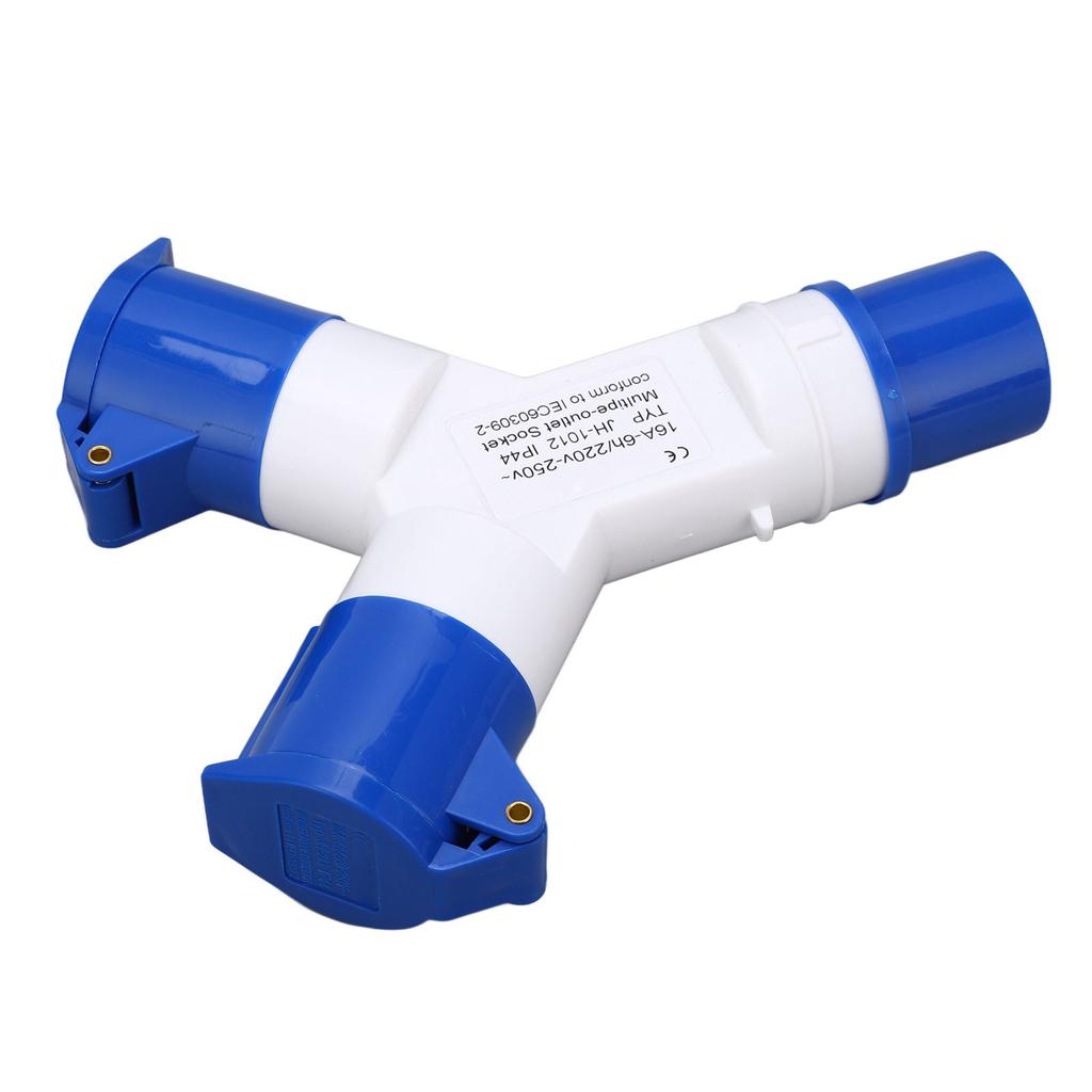 220‑250V 3Pin Industrial Waterproof Plug 16A Y Shape Aviation Plug Socket with Dust Cover for Ship Yacht