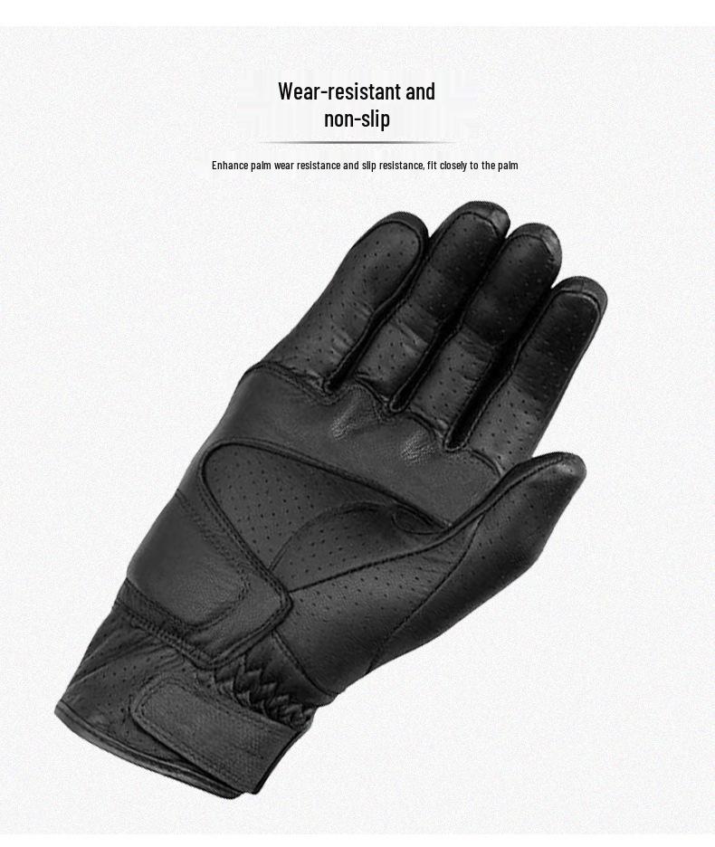Breathable Leather Motorcycle Racing Gloves: Anti-Fall Protective, Touchscreen, Off-Road