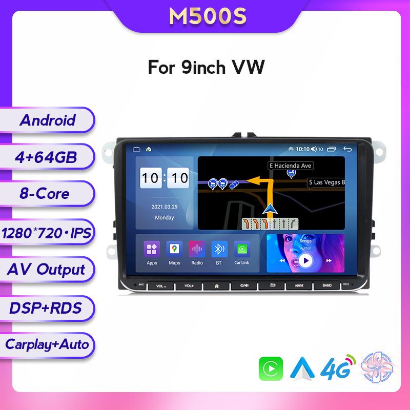 9-Inch Android GPS Car Navigation with CarPlay for Volkswagen Magotan, Sagitar, Santana