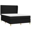 Boxspringbett mit Matratze Schwarz 140 x 200 cm Stoff