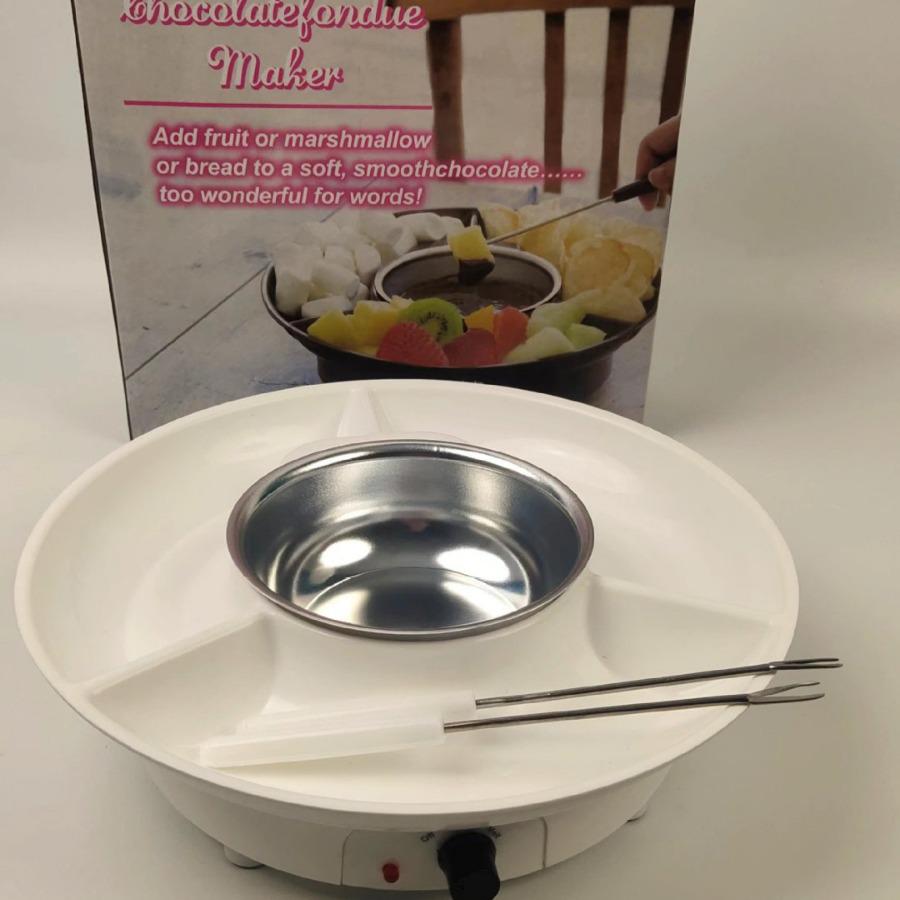 Electric Mini Self-Heating Chocolate Fondue Pot with Logo Option – Ideal for Parties