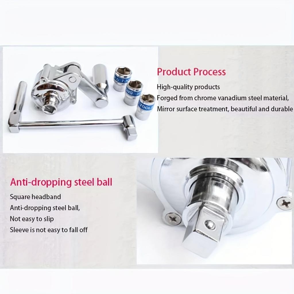 1:16 Heavy Duty Torque Multiplier, 320NM Labor-Saving Wheel Nut Remover With 17/19/21mm Sockets Perfect Auto Tire Changing Repair Tool