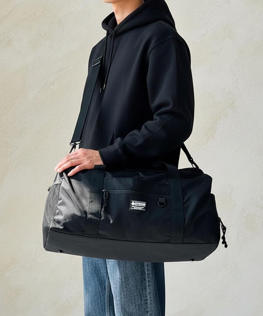 Bymoss Ripstop Travel Duffle Bag - Black