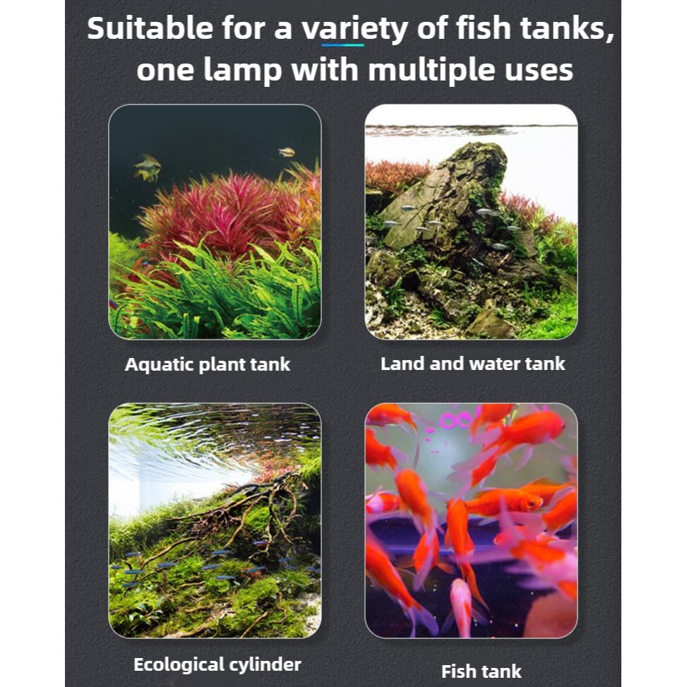 Full Spectrum Professional Highlight Algae Burst Bracket Light App Dimming Timing WRGB Aquatic Lamp Aquarium Fish Tank Light