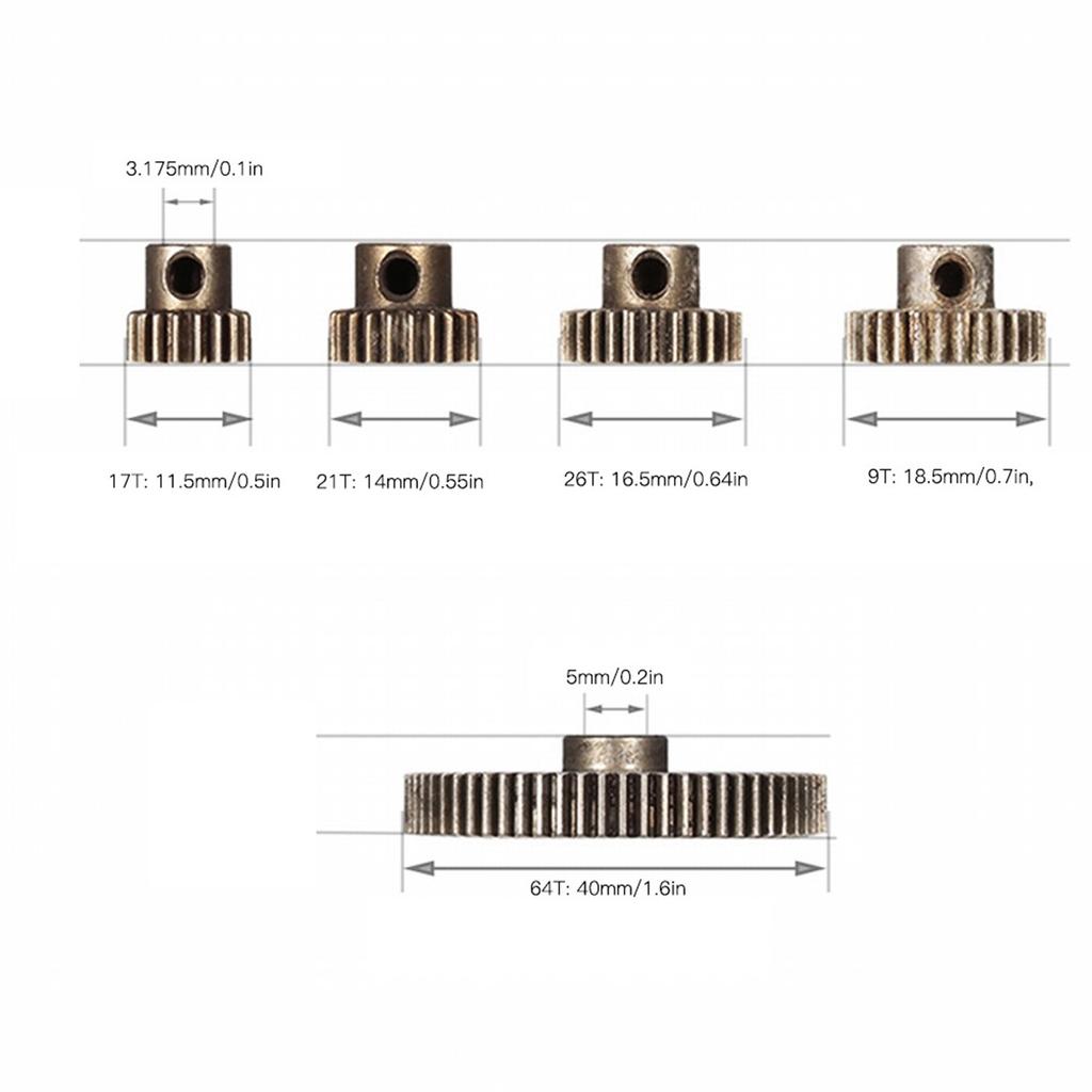 Differential Main Metal Spur Gear Anti‑rust 64T Main Gear for HSP for RedCat 1/10 RC Cars RC Truck Accessory Truck Accessory