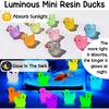 1000Pcs Luminous Mini Resin Duck Tiny Duck Figurine for Fairy Garden Landscape Aquarium Potted Plant Prank Game DIY Ornament Party To Hide, Miniature