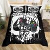 Gamer Duvet Cover For Boys Gaming Cool Games Gamepad Bedding Kids Teen Gifts Video Game Controller Modern Gradient Red And Blue