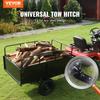 Heavy Duty ATV Trailer Steel Dump Cart, 750-Pound 15 Cubic Feet, Garden Utility Trailer with Removable Sides for Riding Lawn Mower Tractor