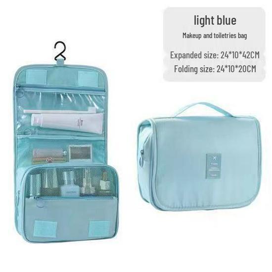 

Large Capacity Portable Toiletry Bag with Folding Hook for Men and Women