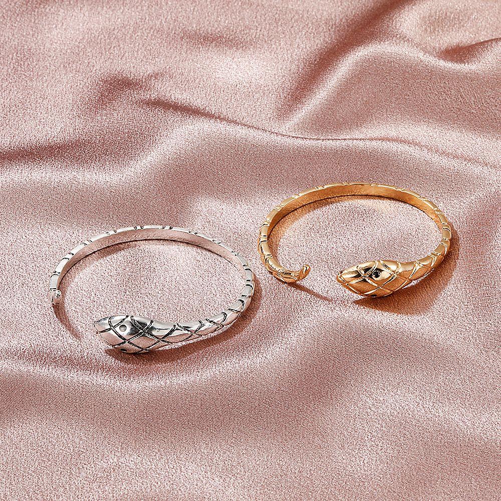 Punk Adjustable Irregular Hand Jewelry Retro Old-fashioned Winding Open Bracelet