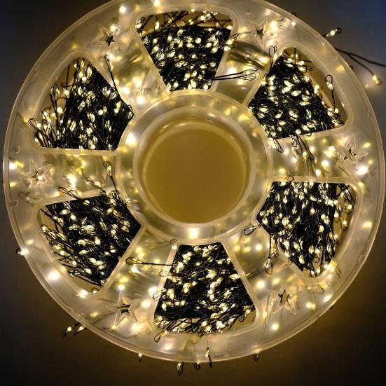 LED Copper Wire String Lights Waterproof 8 Modes String Light LED Beaded Fairy Christmas Light for Roof Wedding Party Outdoor Indoor Garden Tree Decor