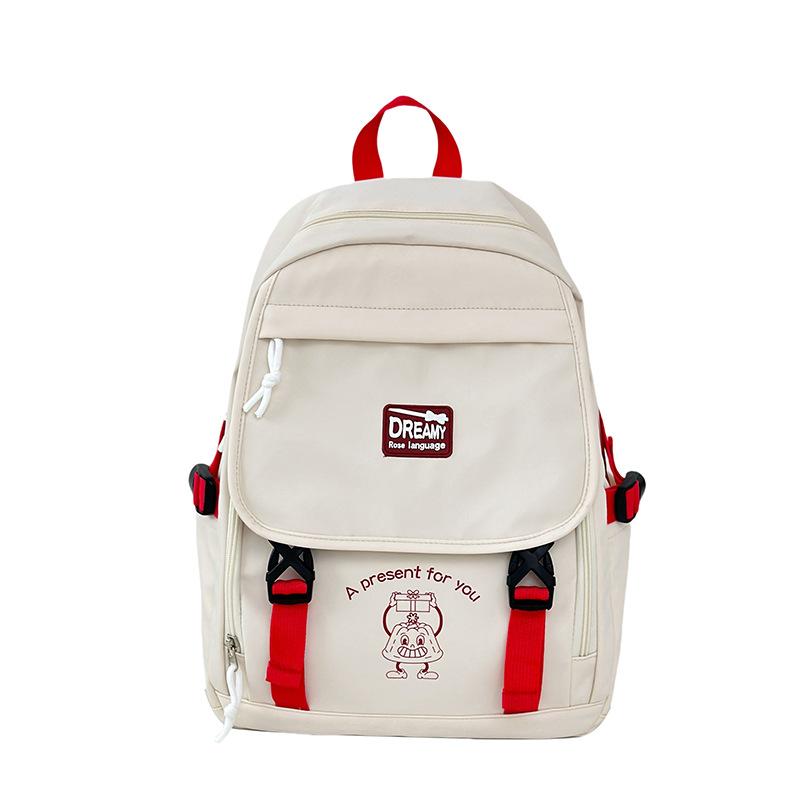 

Школьный рюкзак в корейском стиле, новый, большой вместимости, рюкзак для учеников средней школы, простой повседневный дорожный школьный рюкзак single package