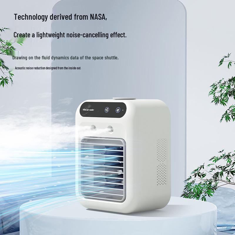 Portable USB Mini Air Cooler - Silent Desktop Fan with Spray Function 164*114*214mm
