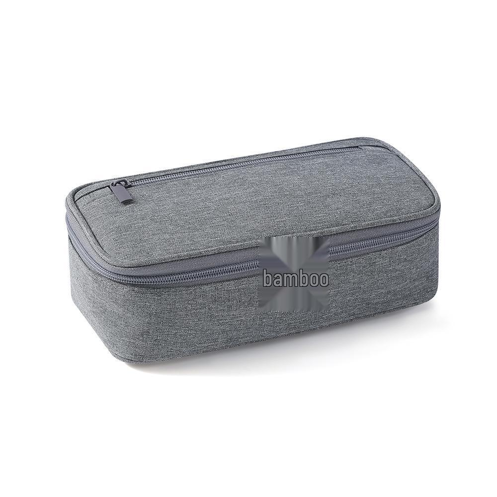 Minimalist Canvas Pencil Case - Large Capacity, Stylish Solid Color for Students