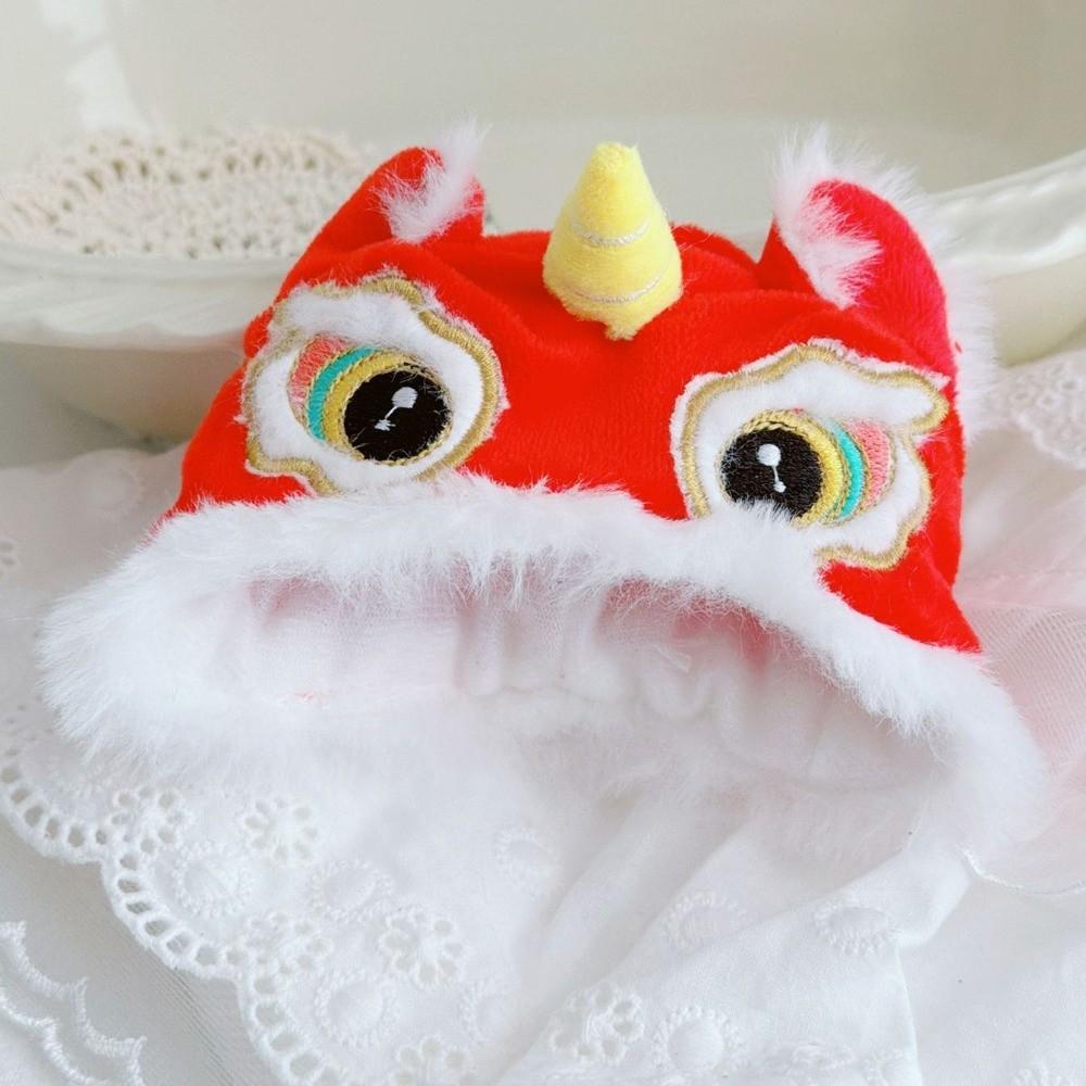 1 Set Dancing Lion 10cm Cotton Clothes Chinese Style New Year Clothes Outfit Creative Mini Dress Up Set Children's Gift