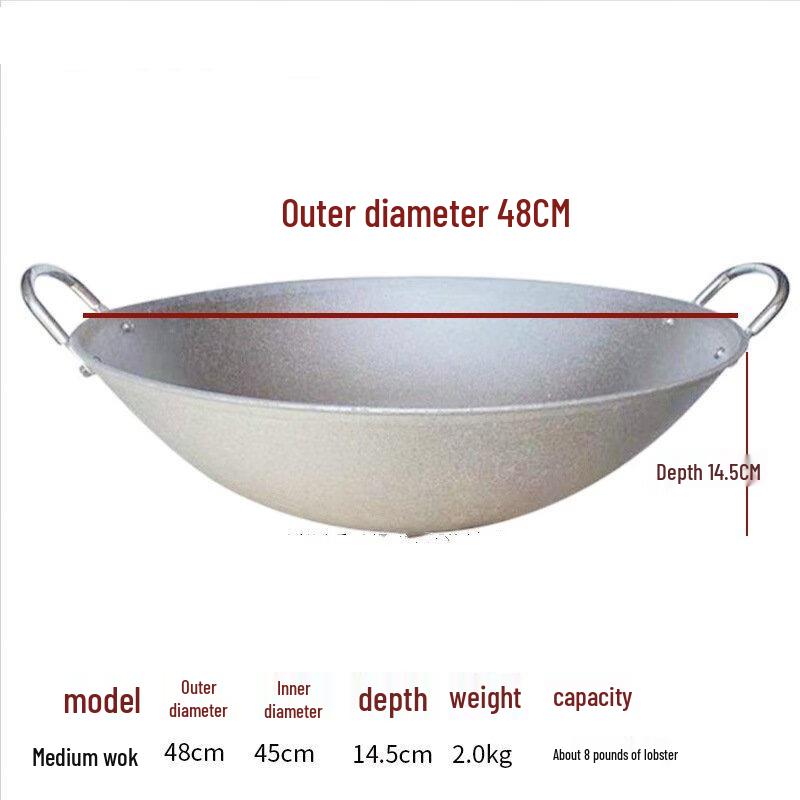 Wutuo Old-fashioned Household Aluminum Wok