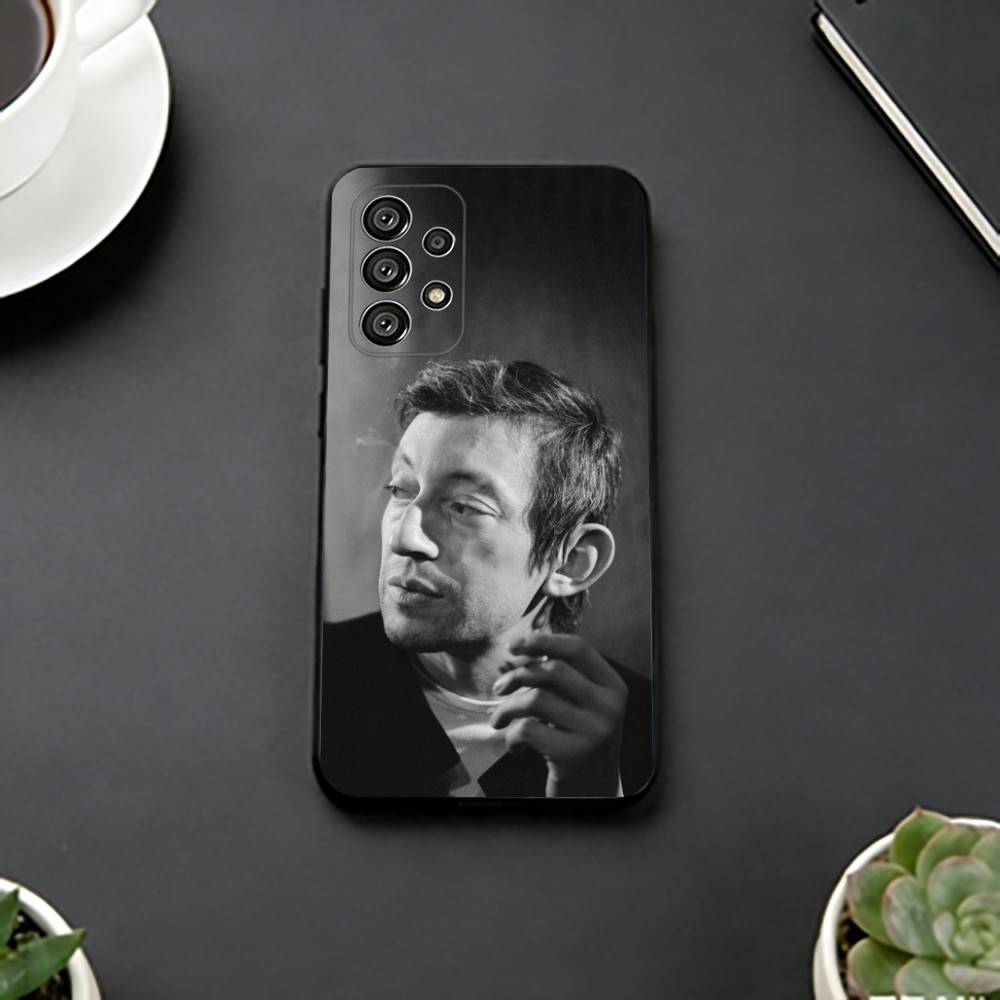 

Serge Gainsbourg Phone Case Black Silicone Soft For Samsung S25,S24,S21,S22,S23,S30,Ultra,S20,Plus,Fe,Lite Samsung S24Plus