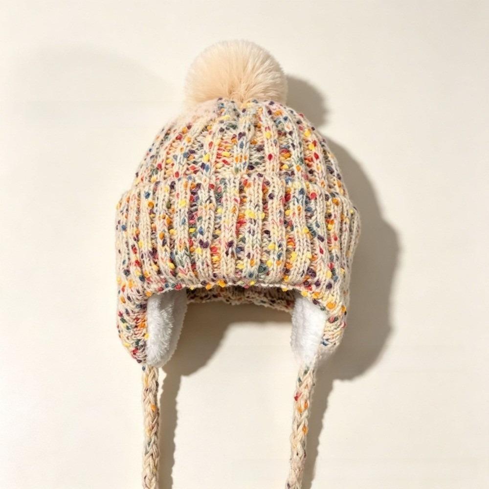 Windproof Knitted Cycling Hat Thickened Cold Proof Hat Warm Winter Knit Cap for Women Girls