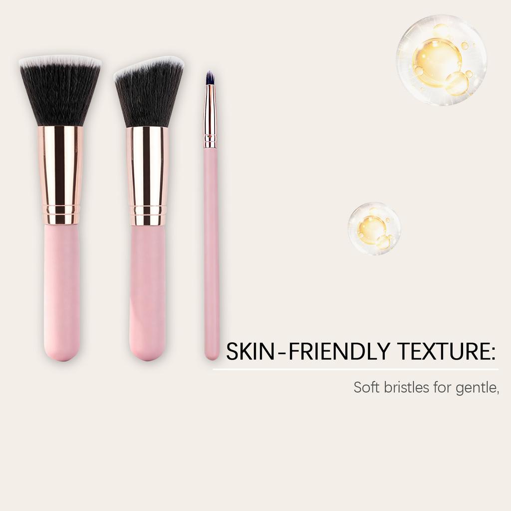 TORVIKX Seamless Makeup Brush Set - Soft Comfortable Bristles, Even Powder Application, Sheer Natural Makeup Finish