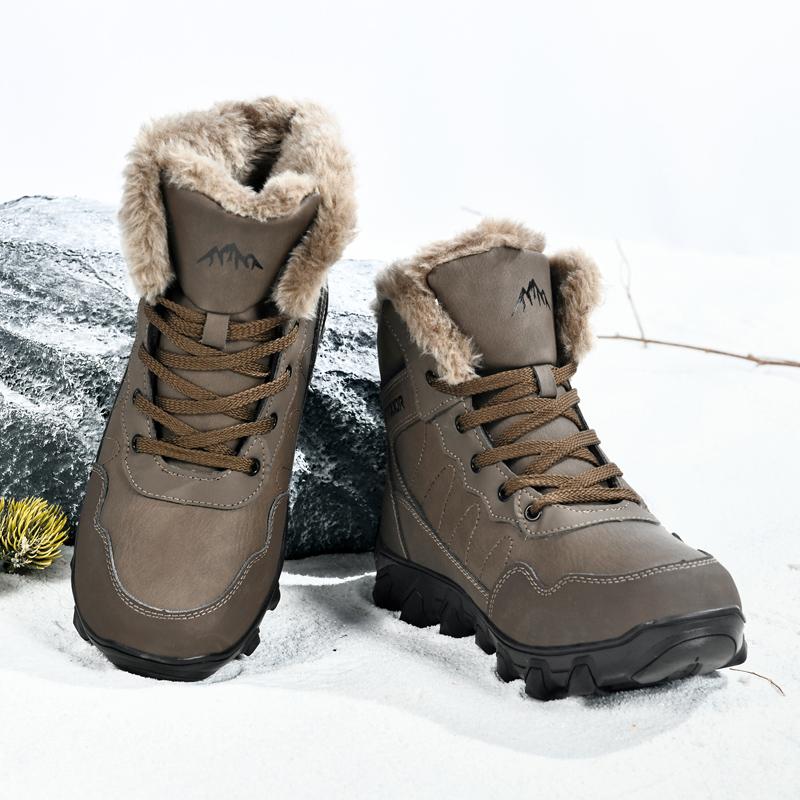 Winter Outdoor Waterproof Men Boots Russian Style Ankle Boots for Men Snow Boots Plus Size 39- 48