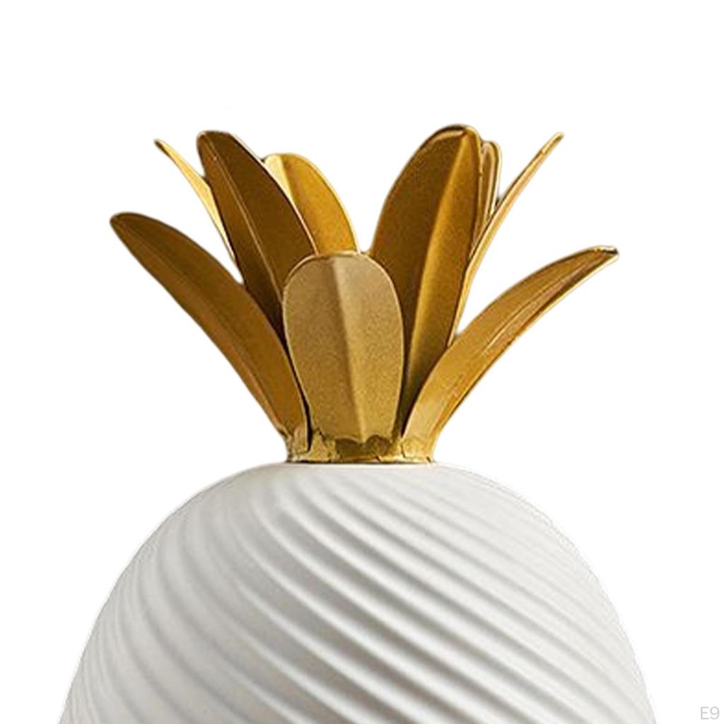 Ceramic Pineapple Shaped Ornament Nordic Gift Photography Prop for Bookshelf TV Cabinet Statue