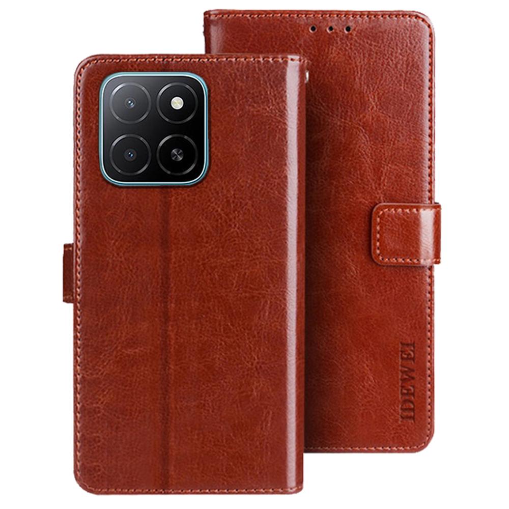 

IDEWEI For Honor X5b Stand Case Crazy Horse Texture Leather Phone Cover Brown