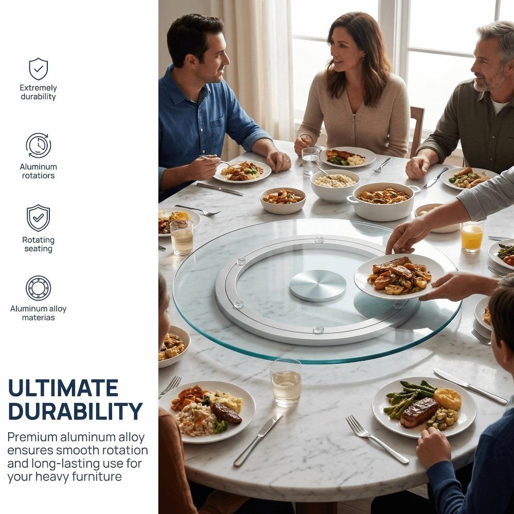 Smooth Turntable Bearing 4.7/5.5/ 8 Inch Swivel Turntable For Dining Table / Rotating Hardware