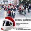 New Motorcycle Christmas Helmet Cover for Men Funny Moto Christmas Hat Santa Claus Gift Helmet Plush Cover Helmet Accessories