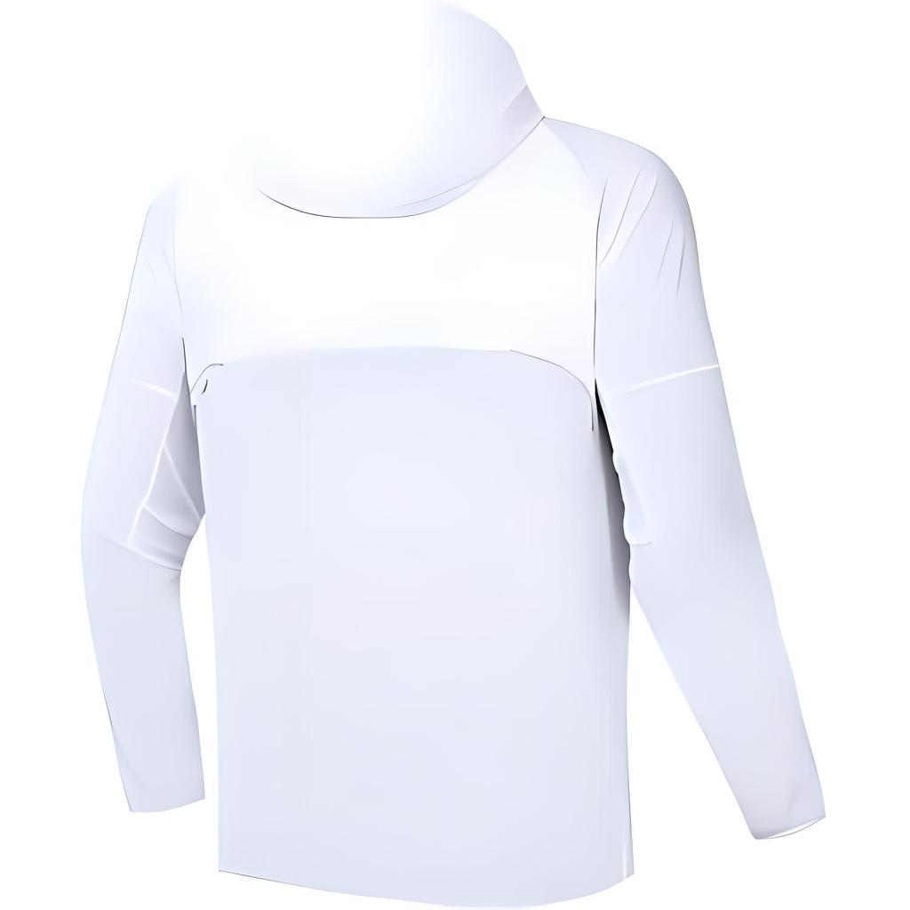 Anta Running Series UV Protection Hooded Zip-Up Sports Long Sleeve Windbreaker Men Outerwear Pure-White 152435601-1