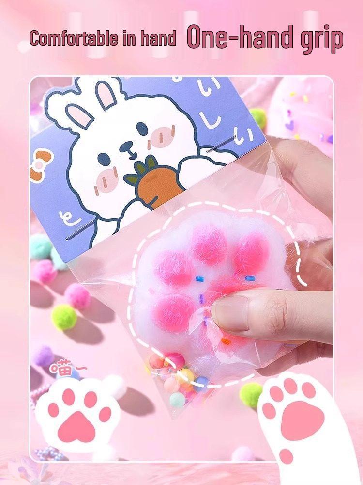 Children's DIY Cat Paw Silicone Stress Relief Squeeze Toy Kit