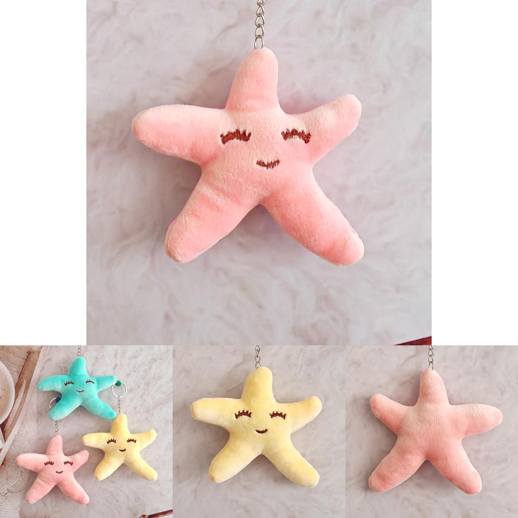 Plush Starfish Keychain Plush Toy Decorative Pendant For Kid And Teens