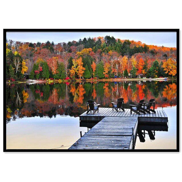 Malowanie diamentami Gwiaździste niebo Inkrustowane lasy Domek Haft krzyżykowy Malowane kwiaty z kamieni szlachetnych