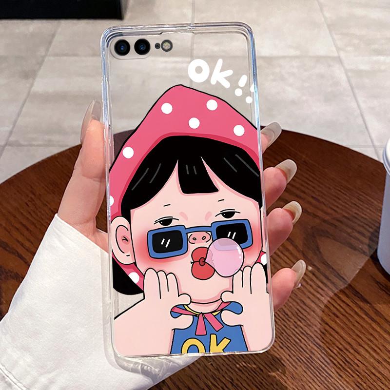 Jelly Casing For iPhone 7 Plus / 8 Plus Clear Silicone Soft TPU Back Cover Capa For iPhone 8 Plus Cute Rabbit Cat Phone Case